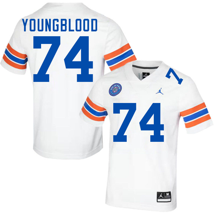 Jack Youngblood Florida Jersey,Florida Gators #74 Jack Youngblood Jersey Youth Uniforms-Retro White